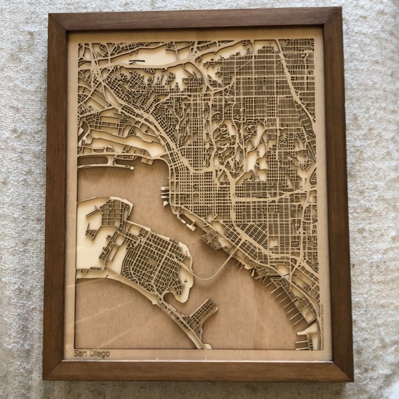 Beautiful etched wooden drawing of SD